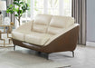 Pearl Leather Loveseat