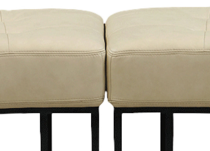 Yuna Curve Modular Leather Ottoman