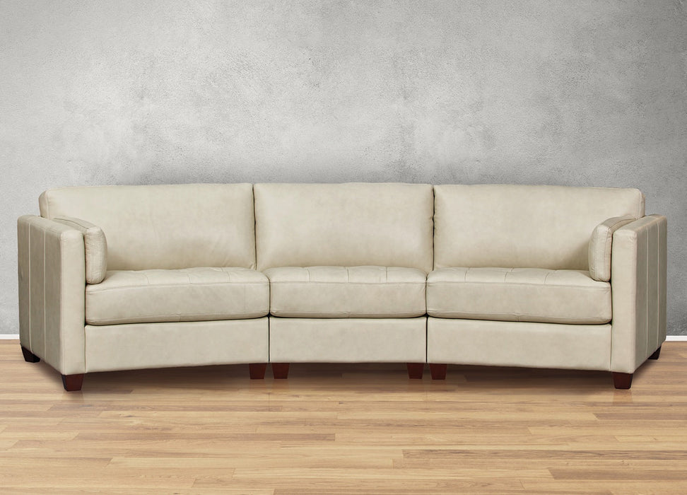 Yuna Curve Modular Leather Ottoman