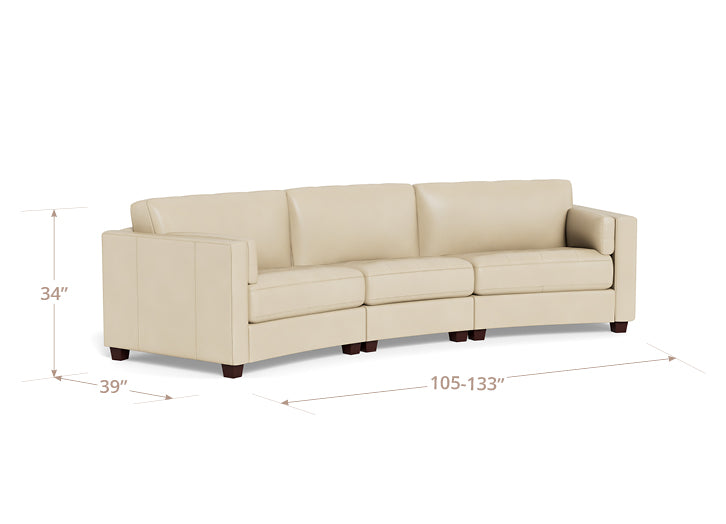Yuna Curve Modular Leather Ottoman