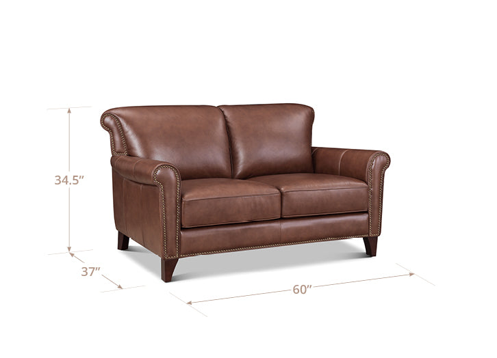 Navarro Leather Loveseat