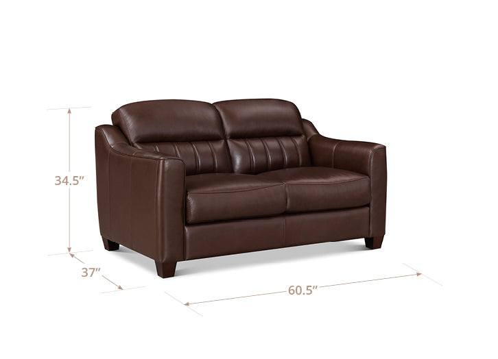 Uptown Leather Loveseat