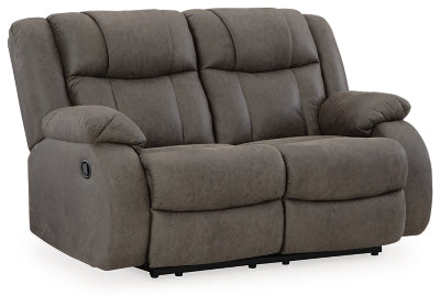 First Base Reclining Loveseat - Abundant Home Collections