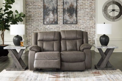 First Base Reclining Loveseat - Abundant Home Collections