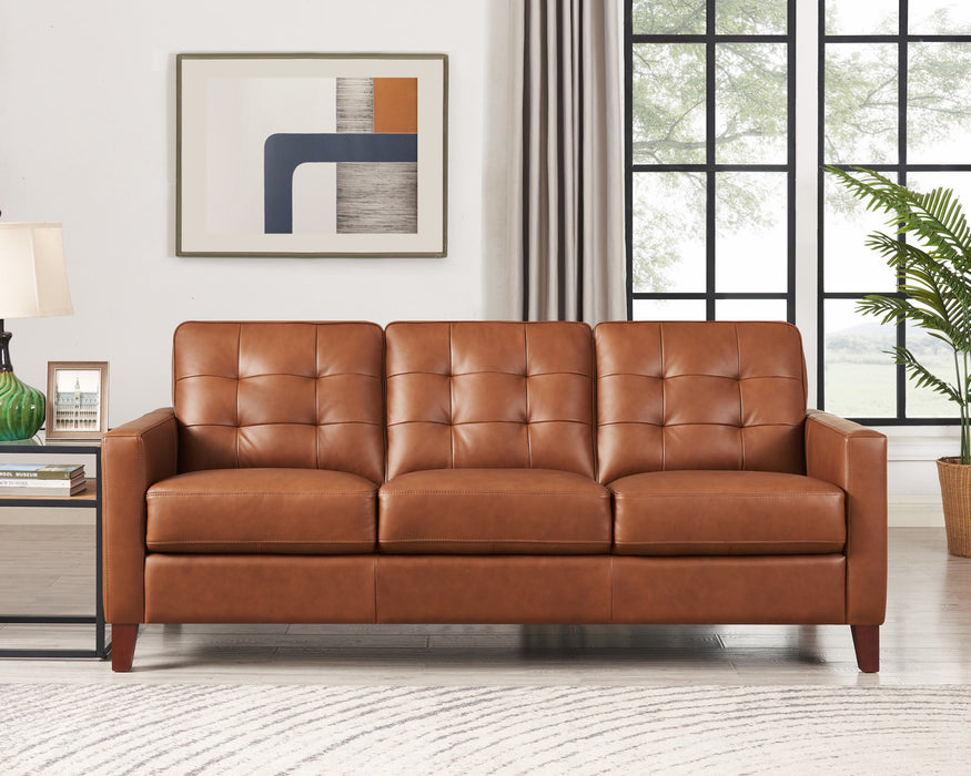 Aiden Leather Sofa Collection - Abundant Home Collections