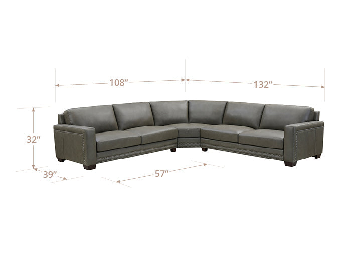 Alice Leather Sectional Collection