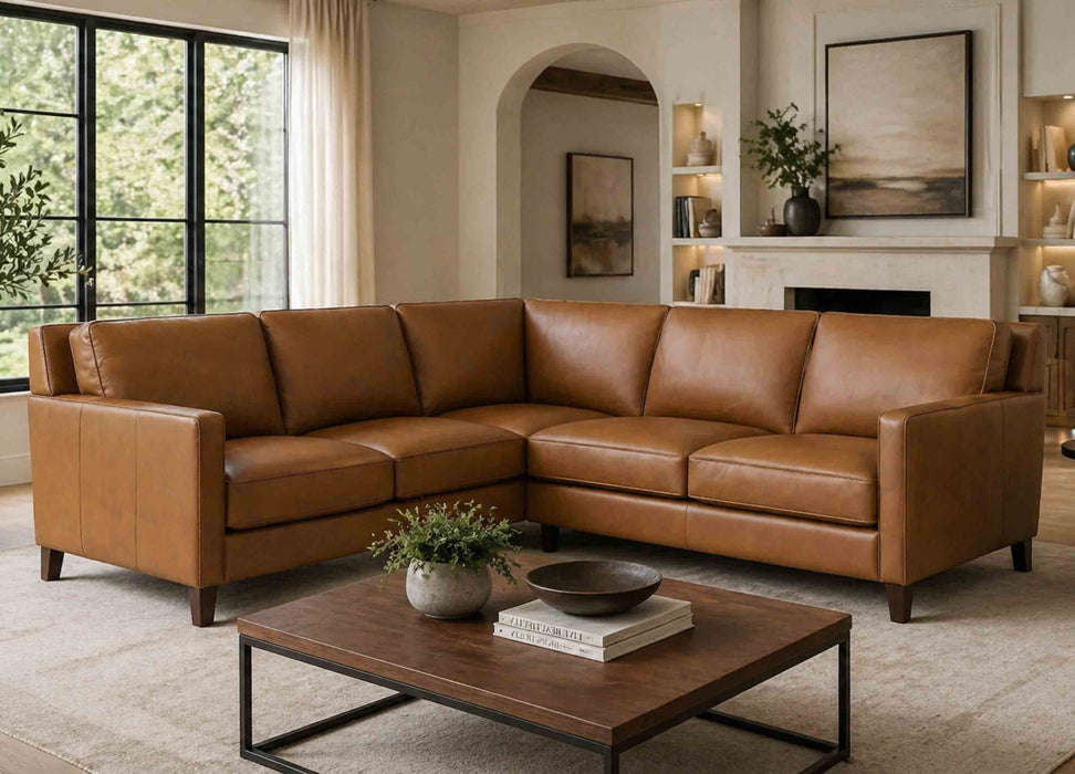 Ashby Leather Sectional Collection
