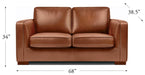 Albert Leather Loveseat