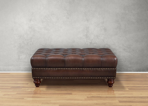 Alton Bay Leather Ottoman