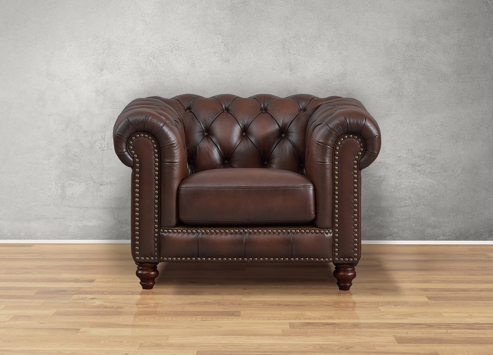 Alton Bay Leather Ottoman