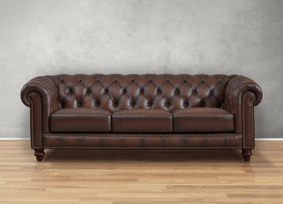 Alton Bay Leather Loveseat
