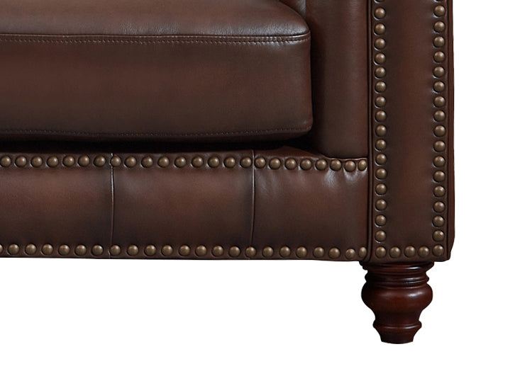 Alton Bay Leather Loveseat