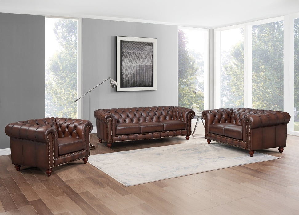 Alton Bay Leather Loveseat