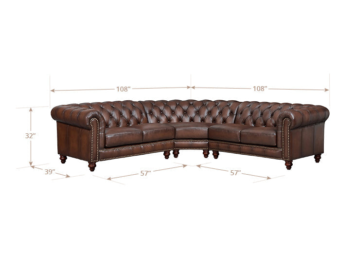 Alton Bay Leather Sectional Collection