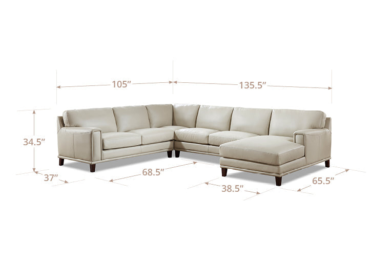 Hayward Leather Sectional Collection