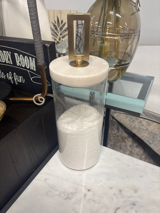 Glass salt pot