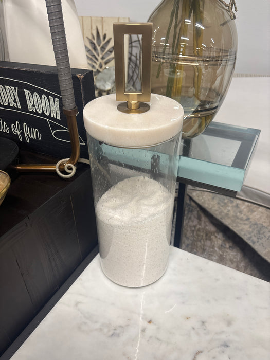 Glass salt pot