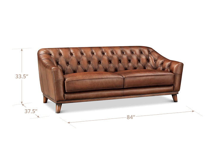 Lowell Leather Loveseat