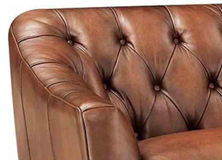 Lowell Leather Ottoman