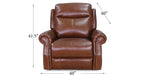Royce Power Headrest Swivel Glider Leather Recliner