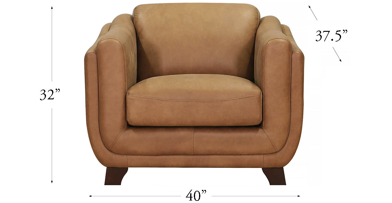 Omaha Waxy Pull Up Leather Chair