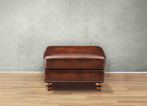 Hamptons Leather Ottoman