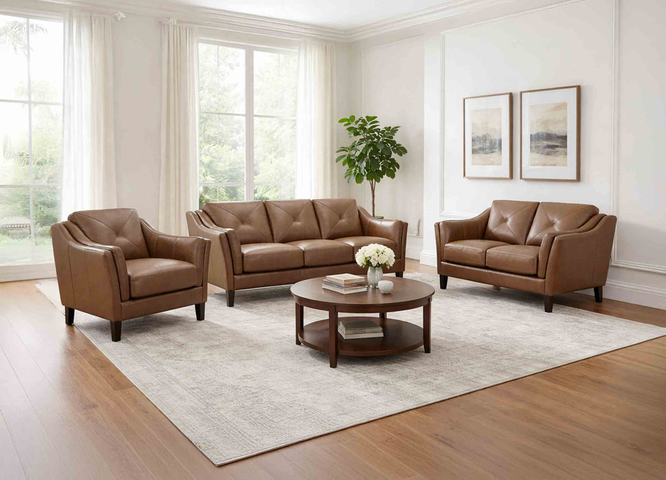 Mavery Leather Ottoman