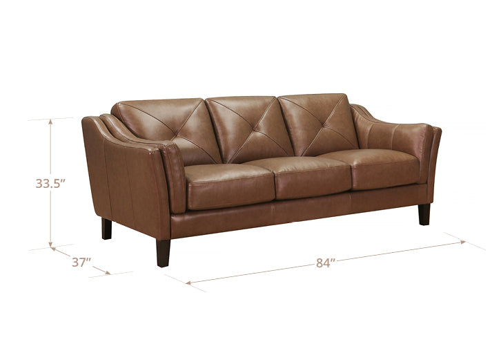 Mavery Leather Loveseat