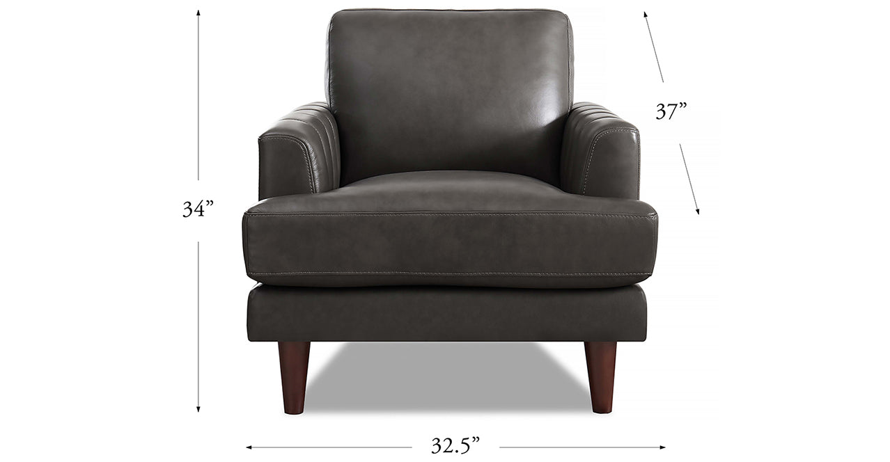 Cassia Leather Loveseat
