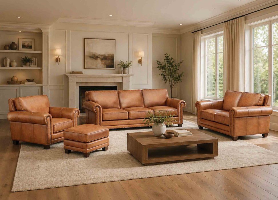 Cimmaron Leather Ottoman