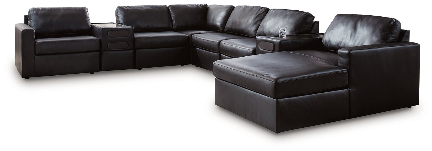 Modmax II Sectional with Chaise and Audio Consoles - Abundant Home Collections
