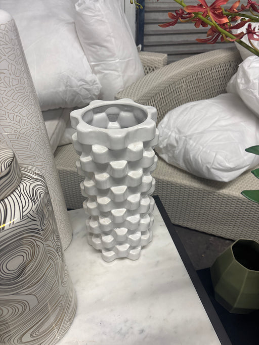Bumpy white vase