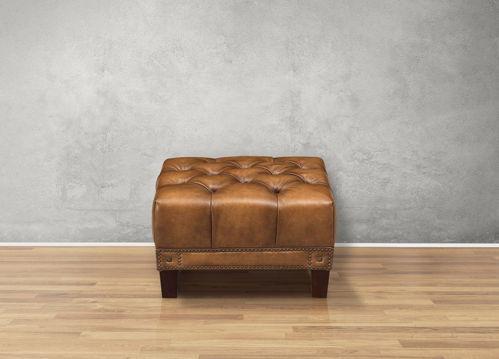 Picadilly Leather Ottoman