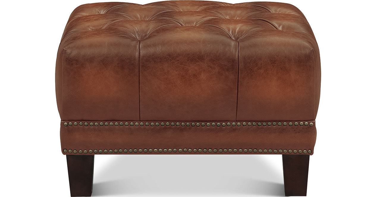 Picadilly Leather Ottoman