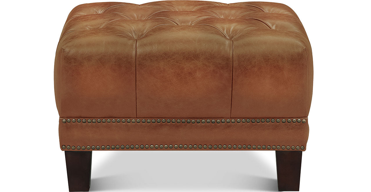 Picadilly Leather Ottoman