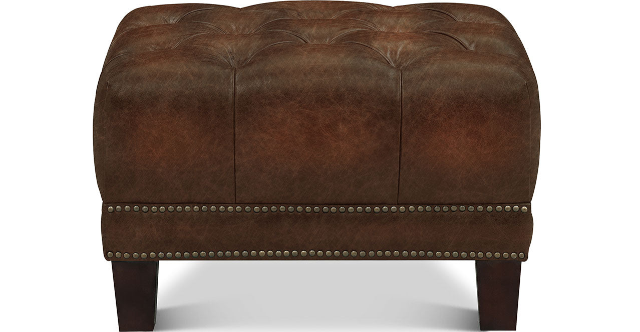 Picadilly Leather Ottoman