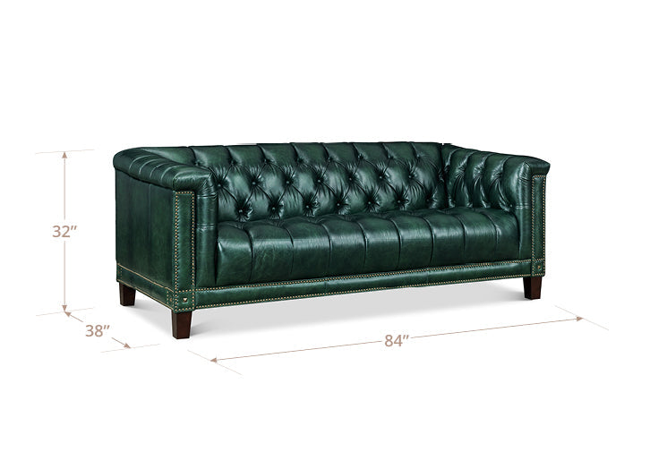 Picadilly Leather Ottoman