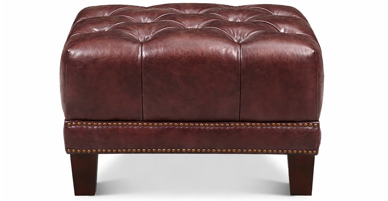 Picadilly Leather Ottoman