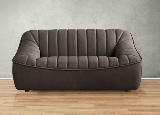 Snug Leather Loveseat