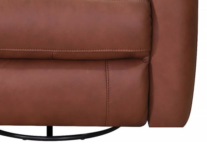 Sterling Power Headrest Swivel Glider Leather Recliner