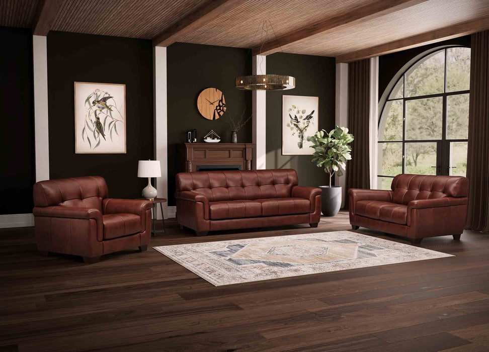Marylynn Leather Ottoman