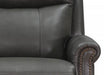 Royce Power Headrest Swivel Glider Leather Recliner