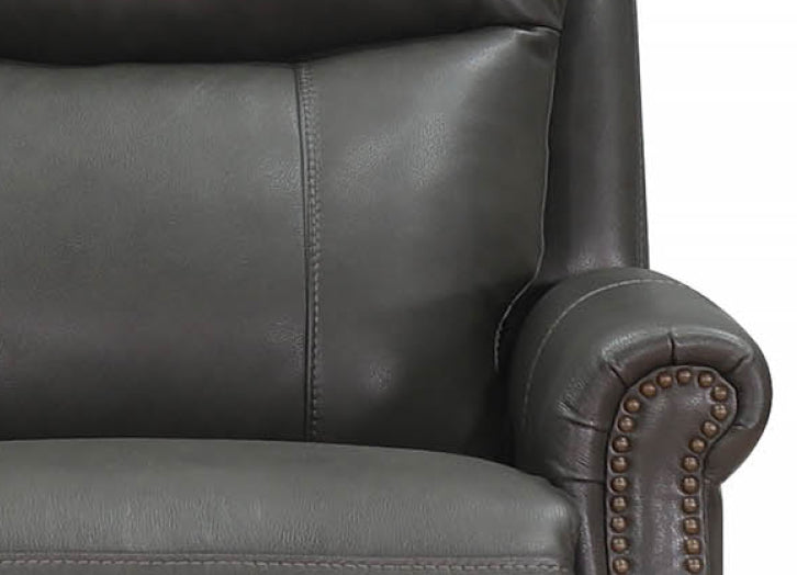 Royce Power Headrest Swivel Glider Leather Recliner