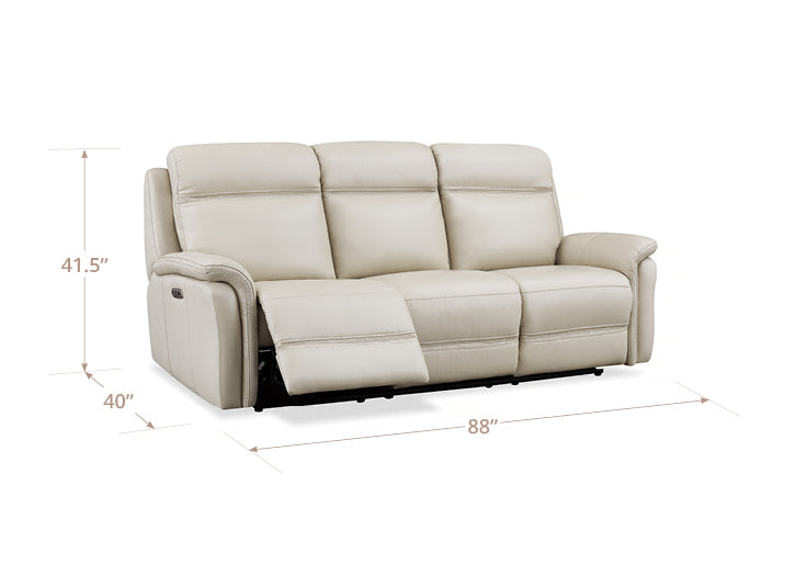 Cascade Leather Reclining Loveseat