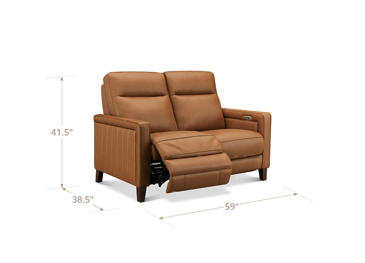 Timberland Leather Reclining Loveseat