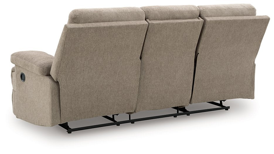 Side-Swipe Reclining Sofa with Drop Down Table - Abundant Home Collections