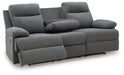 Side-Swipe Reclining Sofa with Drop Down Table - Abundant Home Collections