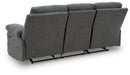 Side-Swipe Reclining Sofa with Drop Down Table - Abundant Home Collections
