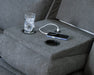 Side-Swipe Reclining Sofa with Drop Down Table - Abundant Home Collections