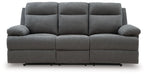 Side-Swipe Reclining Sofa with Drop Down Table - Abundant Home Collections